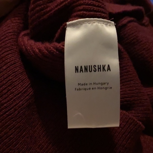 Nanushka Arden Knit Bell Sleeve Crew Neck Sweater - Picture 10 of 11